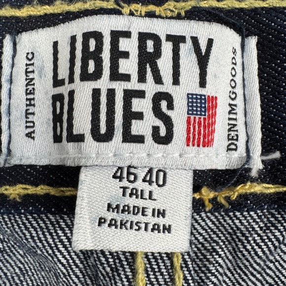 Liberty Blues Dark Wash Denim Jeans Elastic Waist Tall Size 46 x 40 - Picture 3 of 16